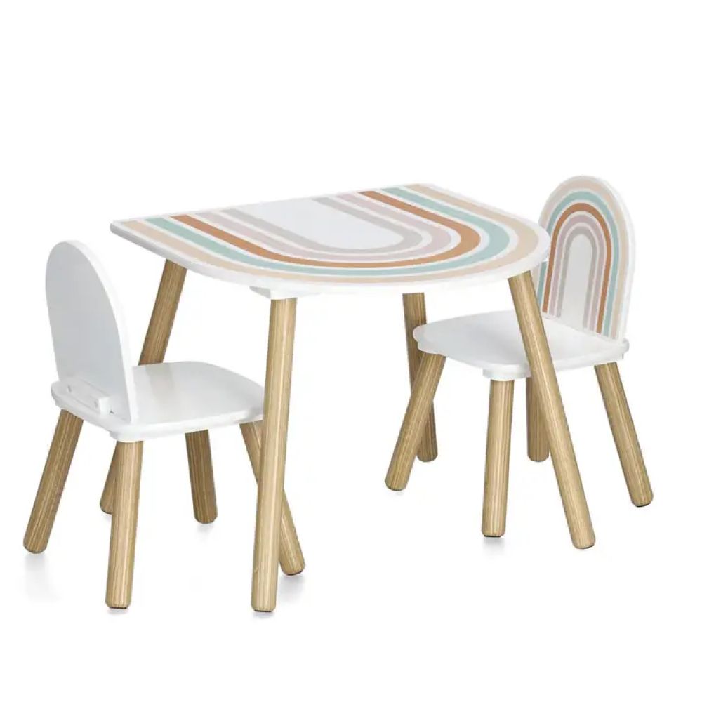 Une image pour le produit Ensemble Table et Chaise Arc En Ciel