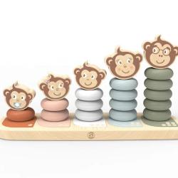 Une image pour le produit Jeu à Empiler la Famille Singe