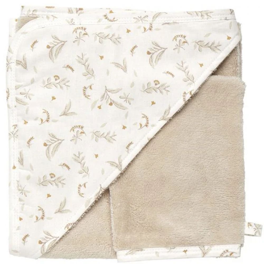 Une image pour le produit Cape de Bain Bambou + Gant Imprimé Beige  Daydream 