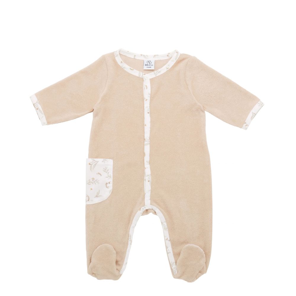 Une image pour le produit Pyjama Dors-Bien Hiver Maille Bouclette 1M Imprimé Beige Daydream