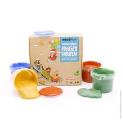 Une image pour le produit Ensemble de 4 Peintures au Doigt Biologiques Sandman