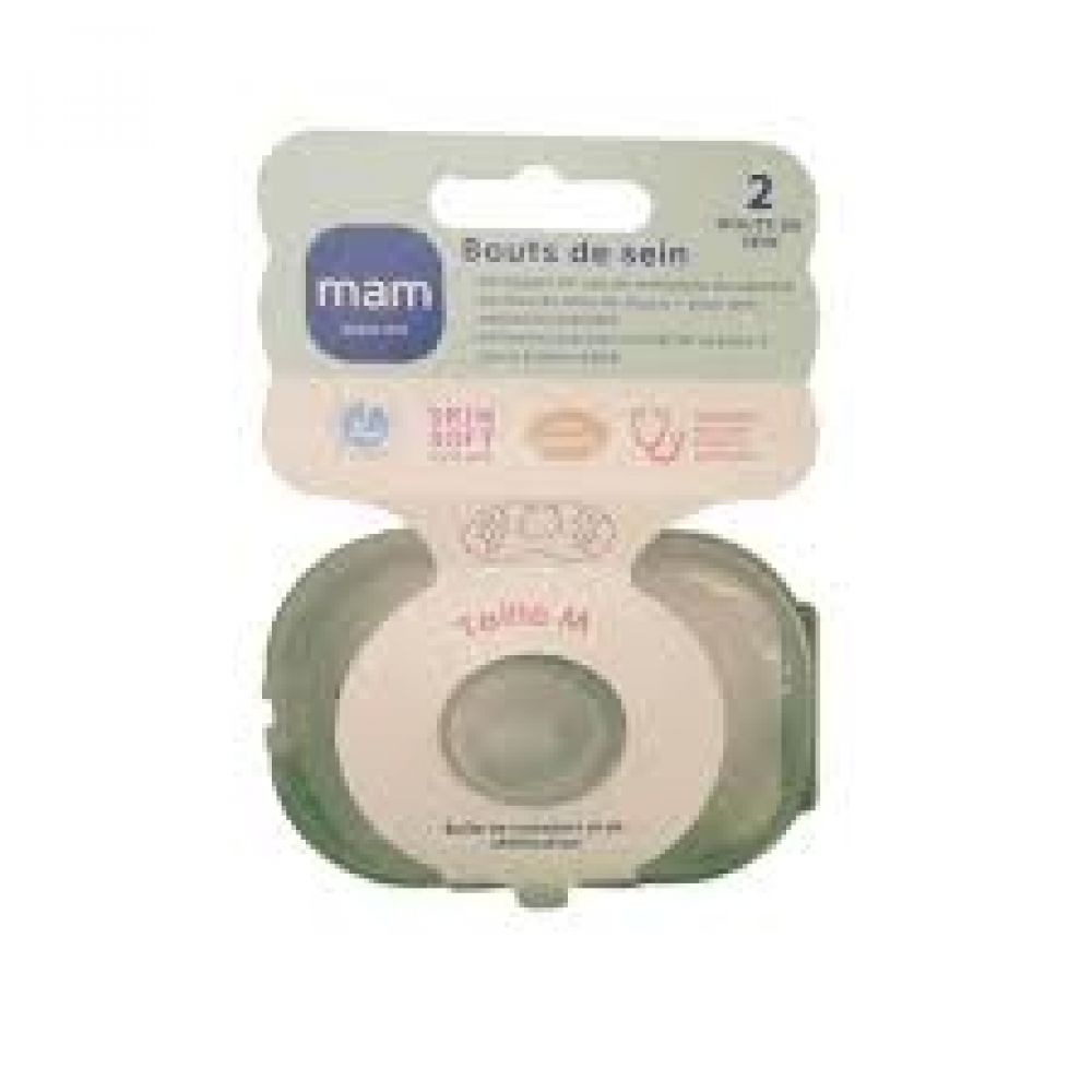 Une image pour le produit MAM Bout de Sein Taille S Silicone Bte Stérilisation x2 