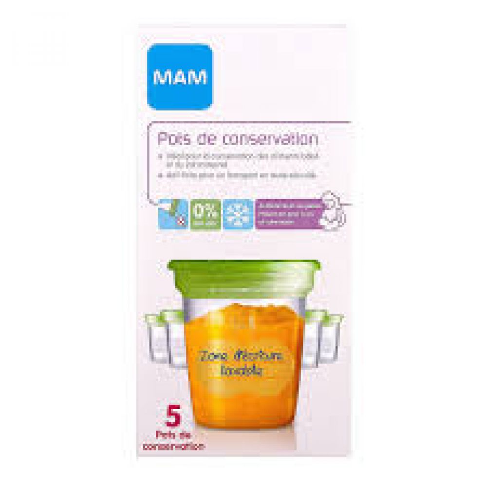 Une image pour le produit MAM Pot de Conservation 120 ml x5