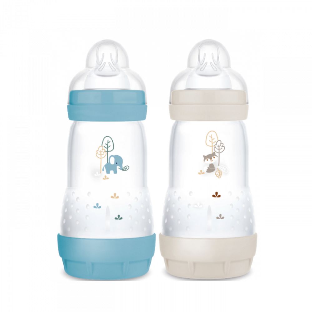 Une image pour le produit MAM Lots de 2 Biberons  Anti-Colique 260ml  Ocean+Sable 