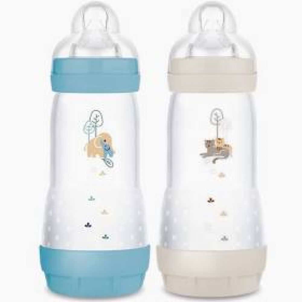 Une image pour le produit MAM Lot de 2 Biberons Anti-Colique 320ml Sable + Ocean