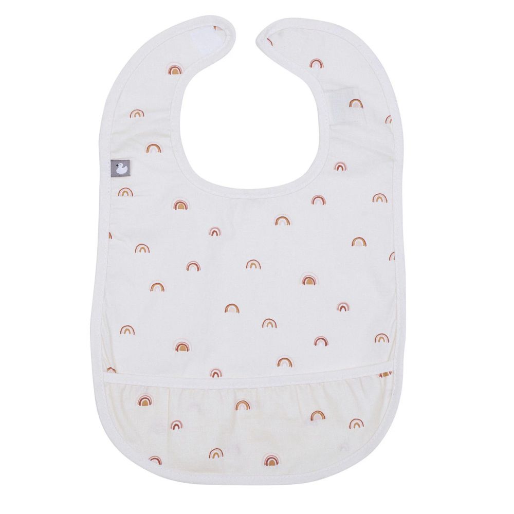 Une image pour le produit Bavoir Coton Enduit Imprimé Arc-en-Ciel