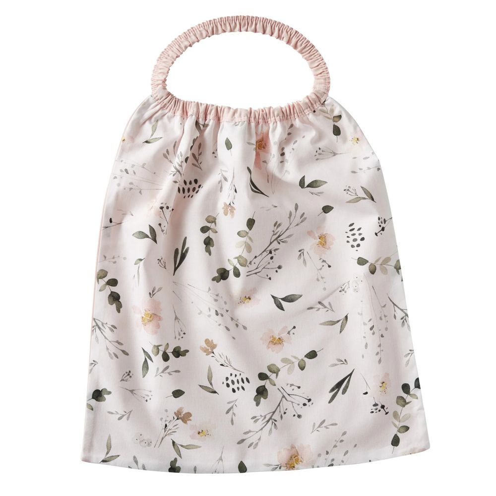 Une image pour le produit Serviette Elastiquée en Popeline Imprimée Botanique/blush