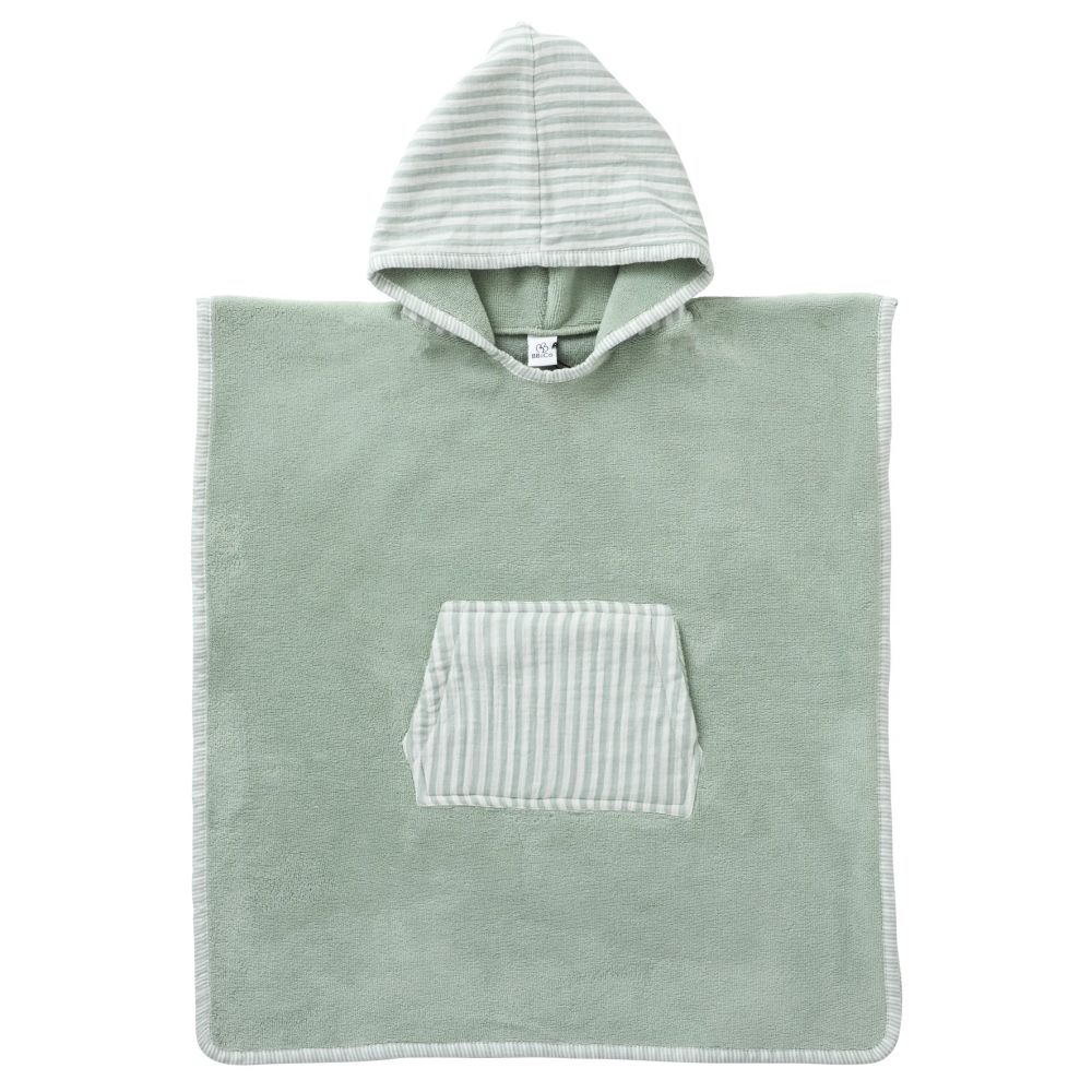 Une image pour le produit Poncho de Bain 3-5A Bambou Vert de Gris