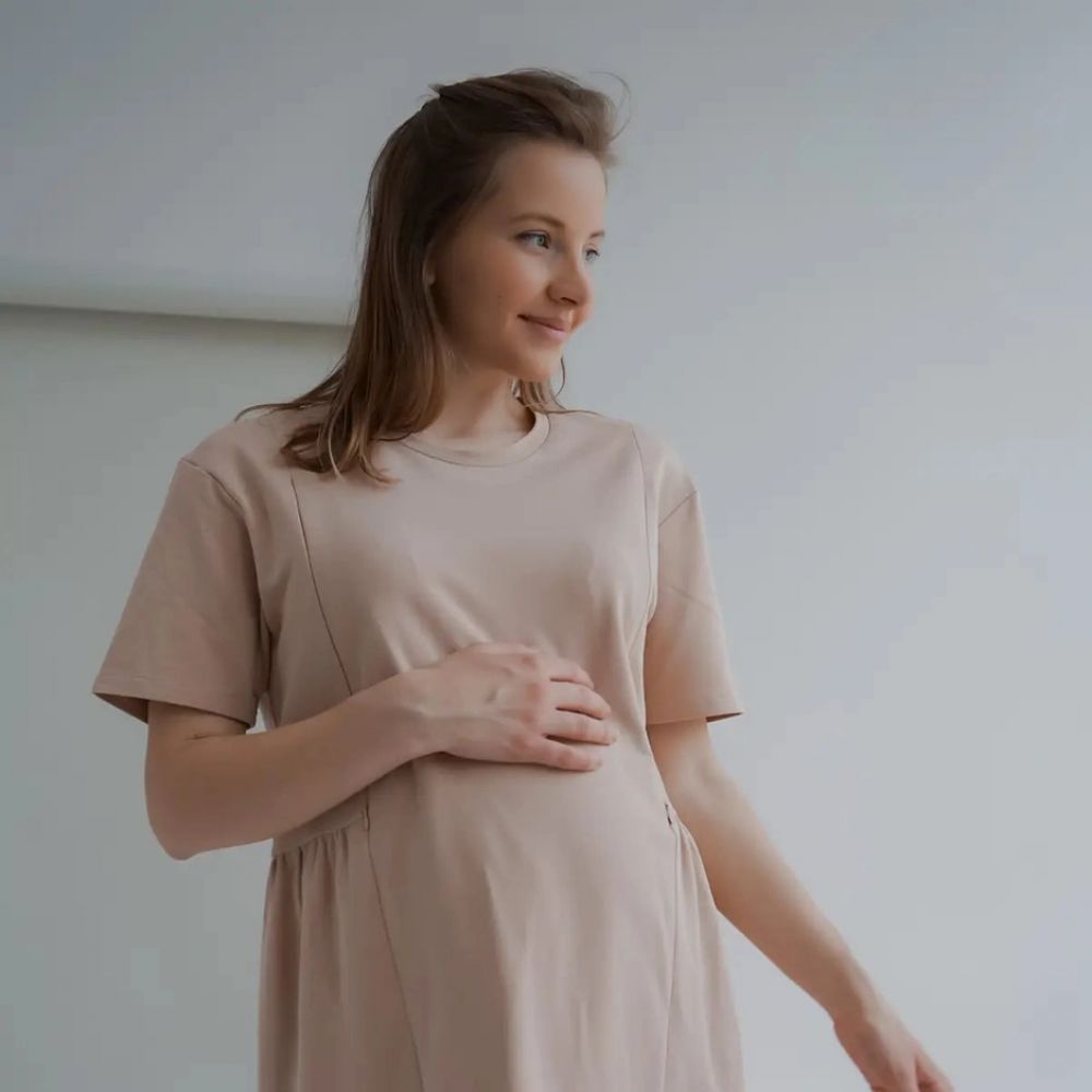 Une image pour le produit Robe de Maternité Sable 