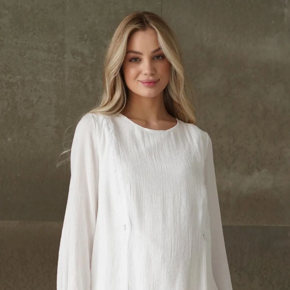 Une image pour le produit Robe de maternité Blanche