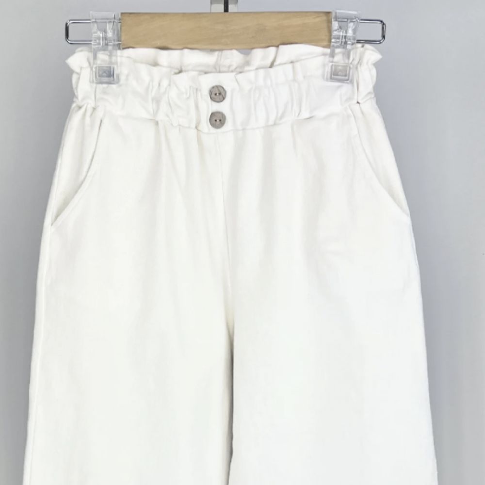 Une image pour le produit Pantalon Ample en Coton Beige