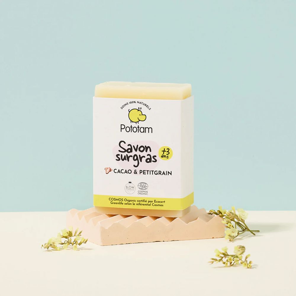 Une image pour le produit POTOTAM Savon Surgras Cacao et Petitgrain