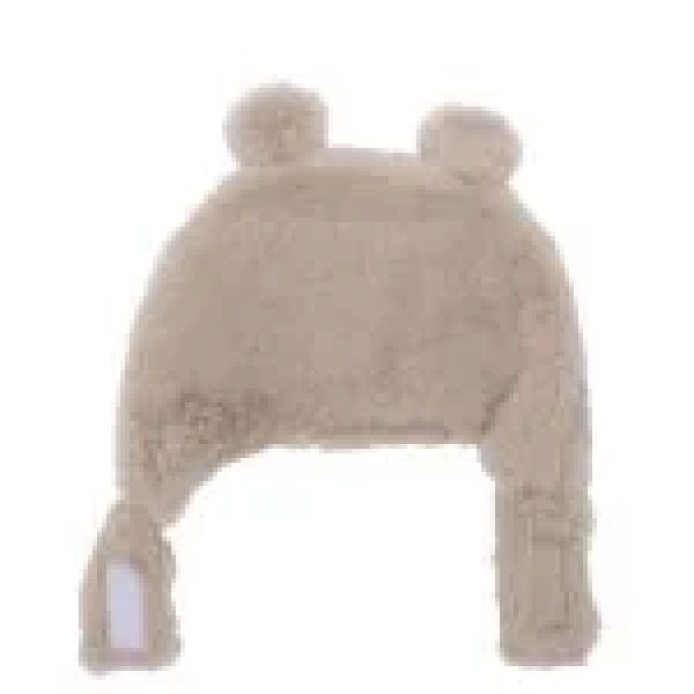 Une image pour le produit Bonnet Ours Fausse Fourrure Beige